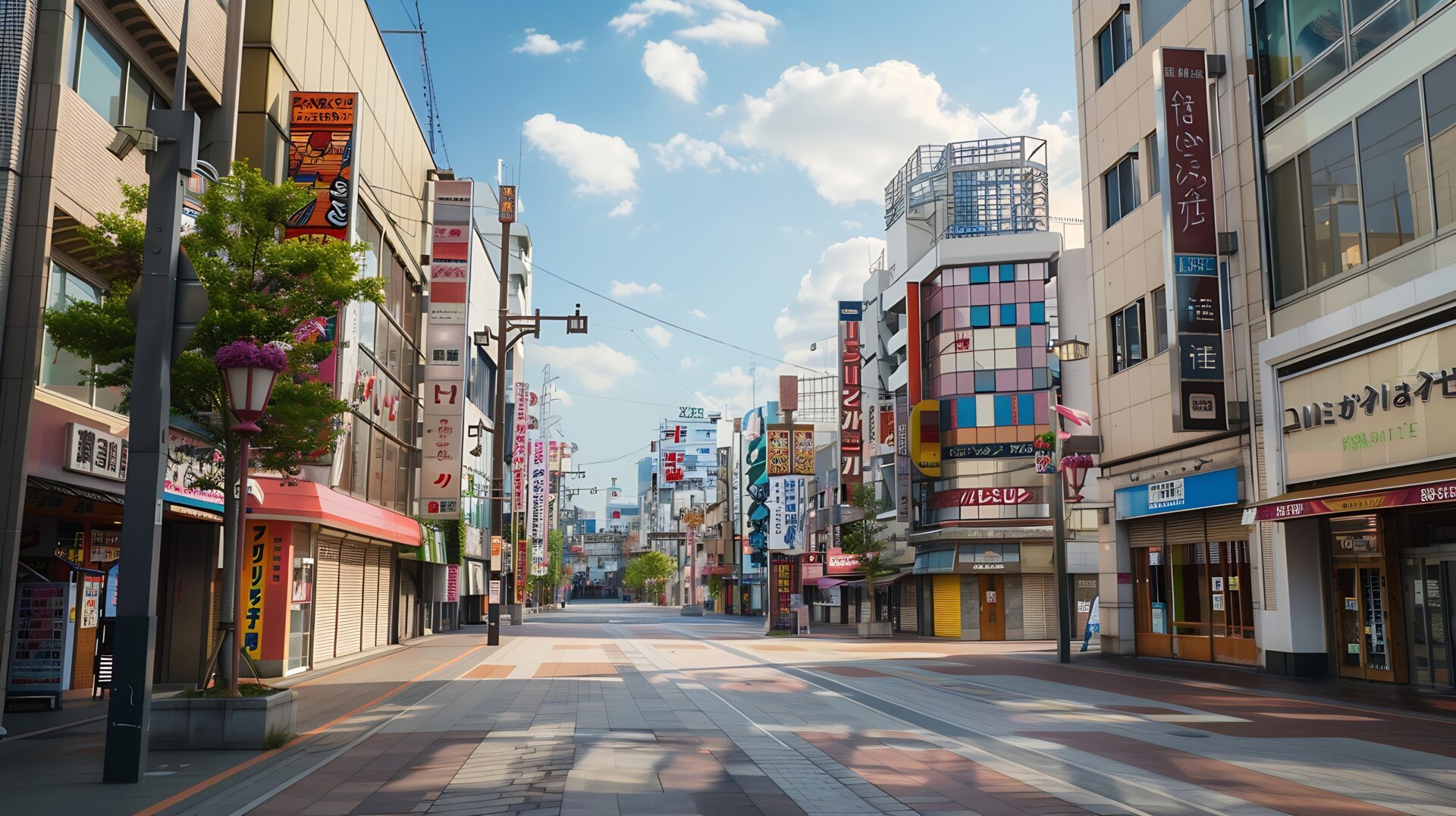 人通りの少ない地方都市の街並み ― 交流人口の乏しい地域の現実