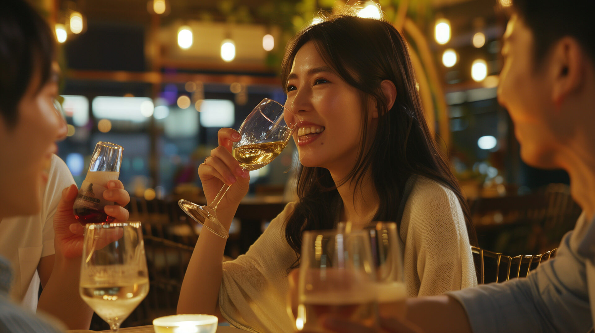 レストランで会食を楽しむ利用客の様子